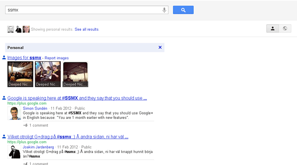 Googles nya träffsidor med personaliserat resultat