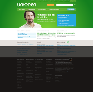 Startsida för Unionen