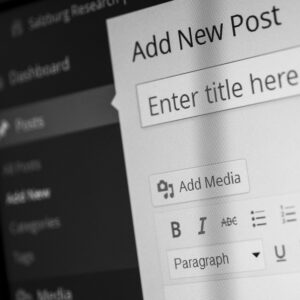 Wordpress i redigeringsläge, ska symbolisera CMS